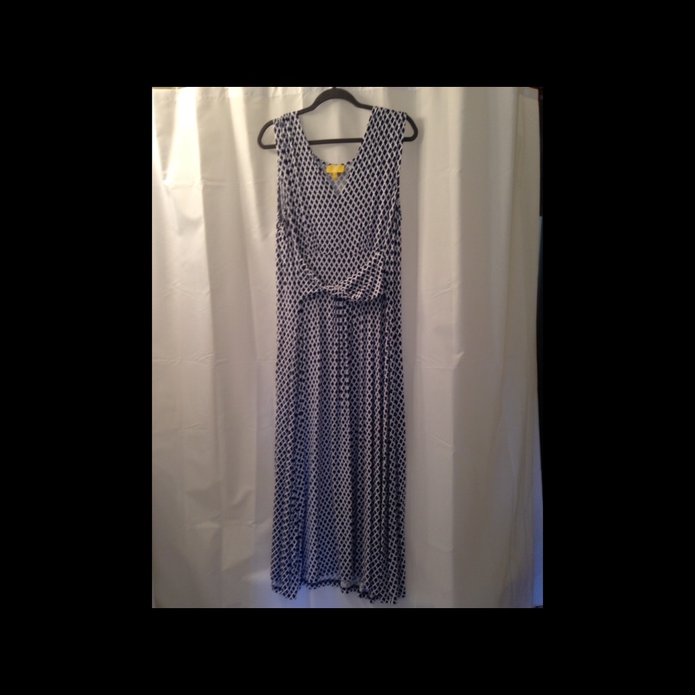 Liz Lange dress, Plus Sz 1X, Navy & White